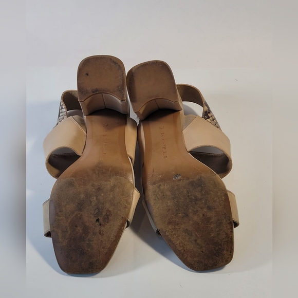 Banana Republic Beige Snake Print Ankle Strap Heeled Sandals Women's Size 7M - Picture 8 of 9
